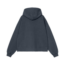 Carhartt WIP Women's Hooded Benton Sweatshirt Carbon, Garment dyed