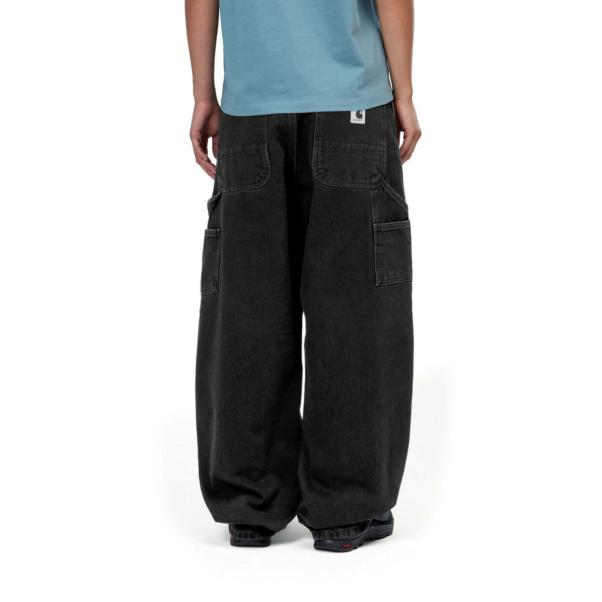 Carhartt WIP Women's Brandon Double Knee Pant Black, Stone washed