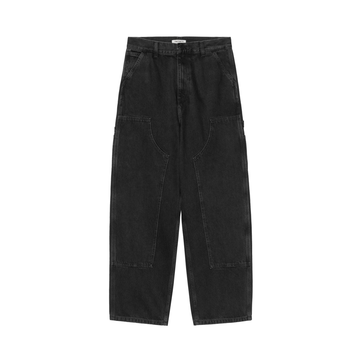 Carhartt WIP Women's Brandon Double Knee Pant Black, Stone washed