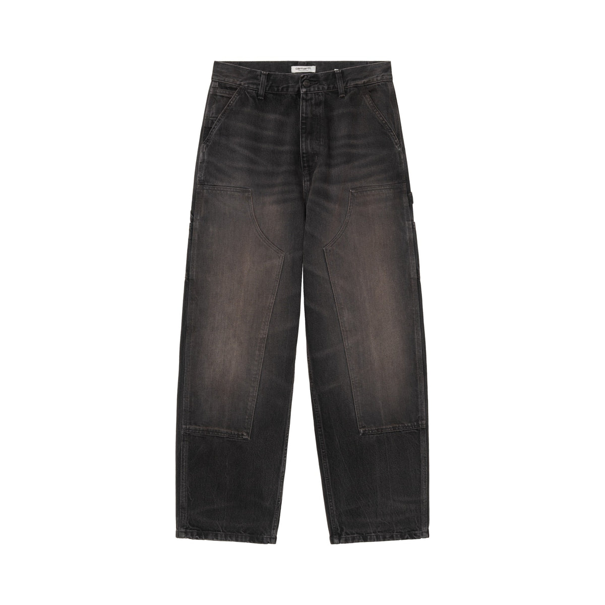 Carhartt WIP Women's Brandon Double Knee Pant Black, Tobacco used wash
