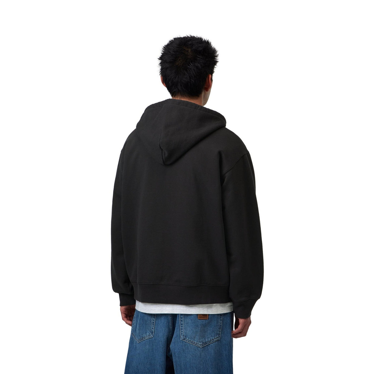 Carhartt WIP Hooded WIP Sweat Jacket Black, Stone washed