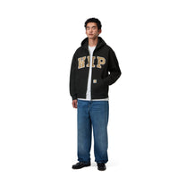 Carhartt WIP Hooded WIP Sweat Jacket Black, Stone washed
