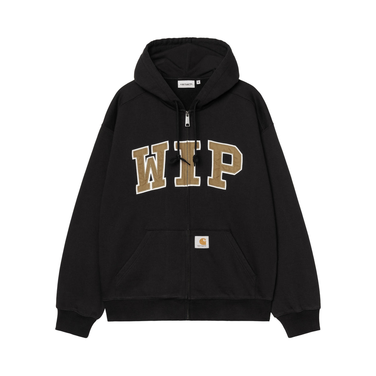 Carhartt WIP Hooded WIP Sweat Jacket Black, Stone washed