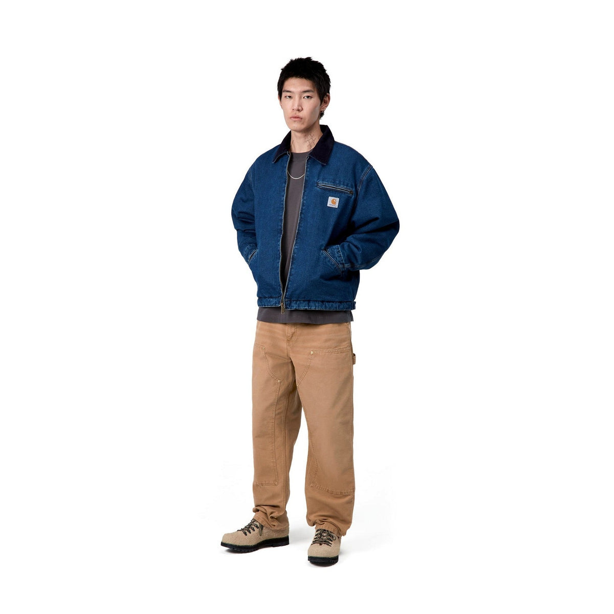 Carhartt WIP Double Knee Pant Hamilton Brown, Stone canvas