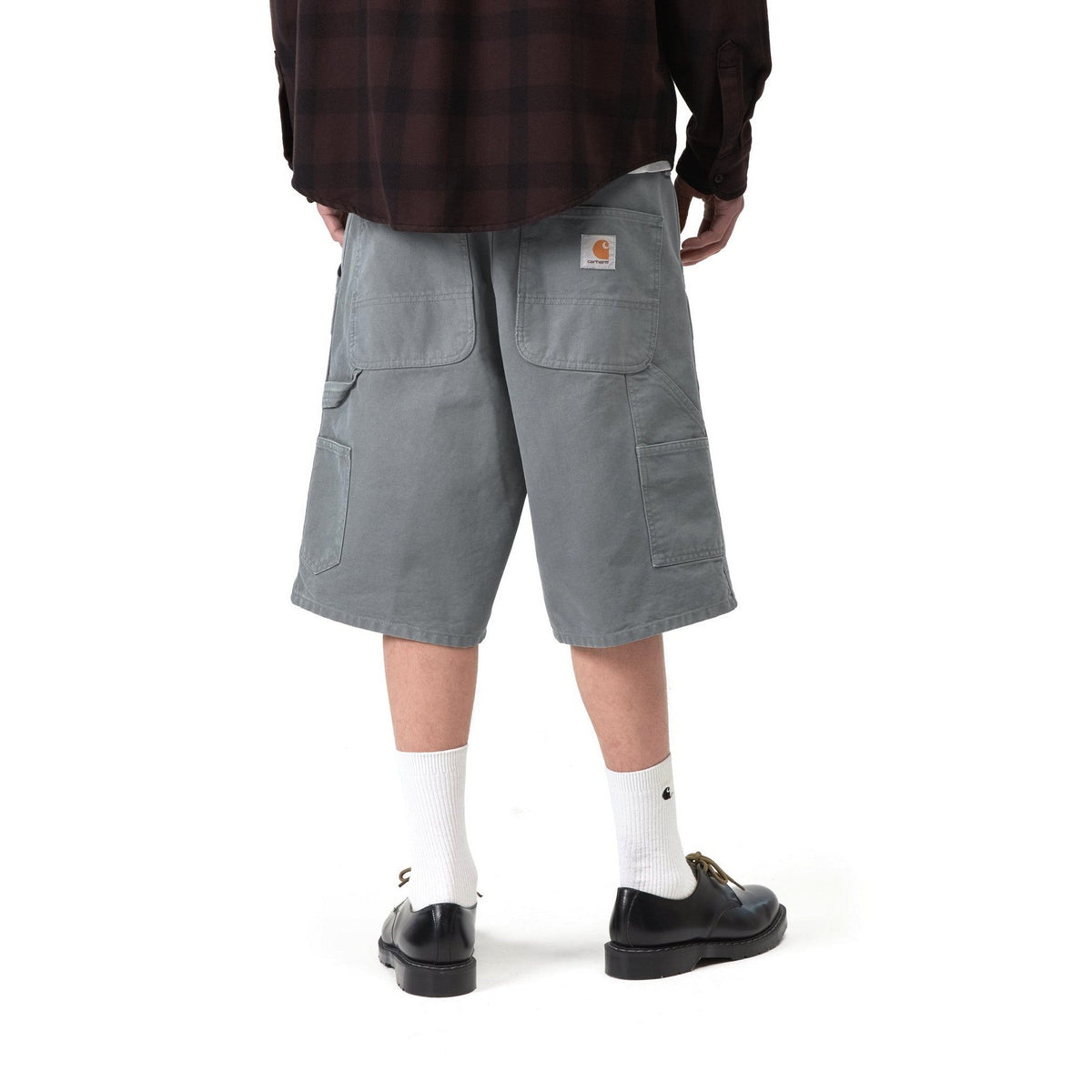 Carhartt WIP Single Knee Short Cozy Blue, Stone canvas
