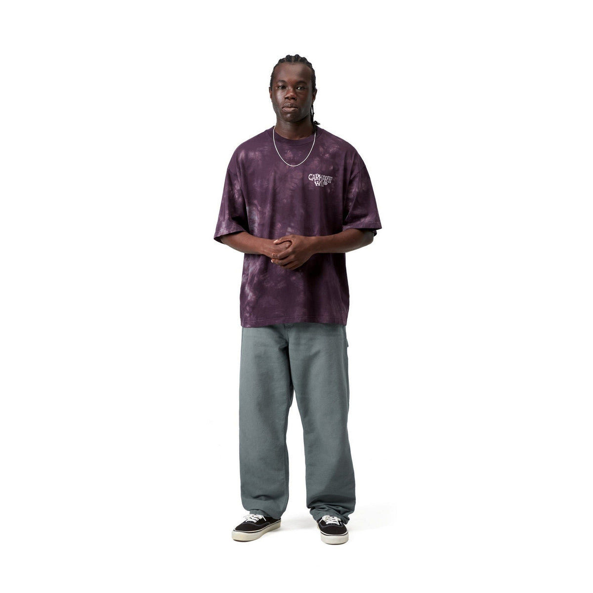 Carhartt WIP Single Knee Pant Cozy Blue, Stone canvas