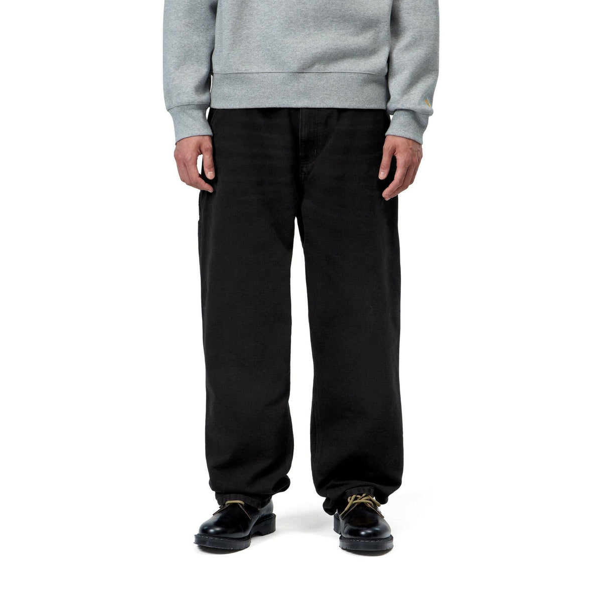 Carhartt WIP Single Knee Pant Black, Stone canvas