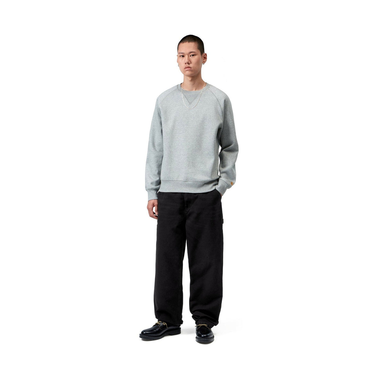 Carhartt WIP Single Knee Pant Black, Stone canvas