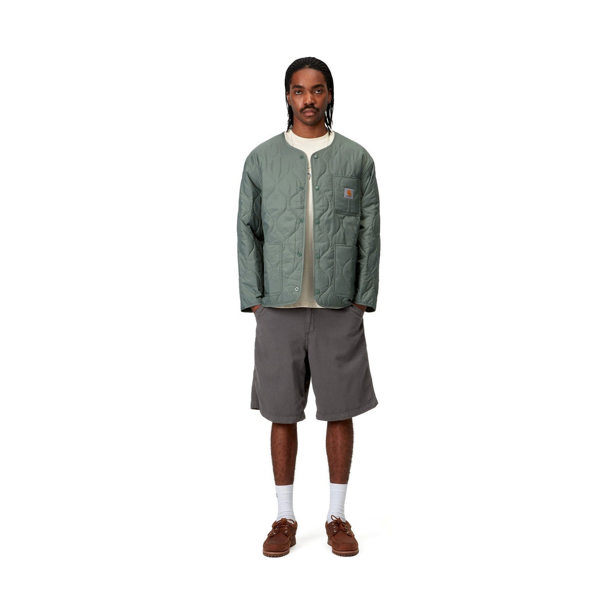 Carhartt WIP Cooper Short Graphite, Garment dyed
