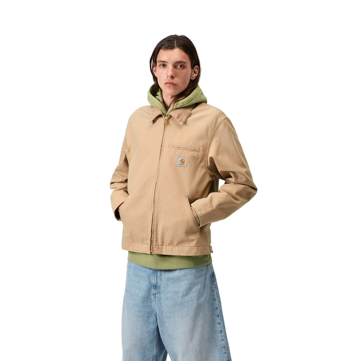 Carhartt WIP Detroit Jacket Dusty H Brown / Dusty H Brown, Stone canvas