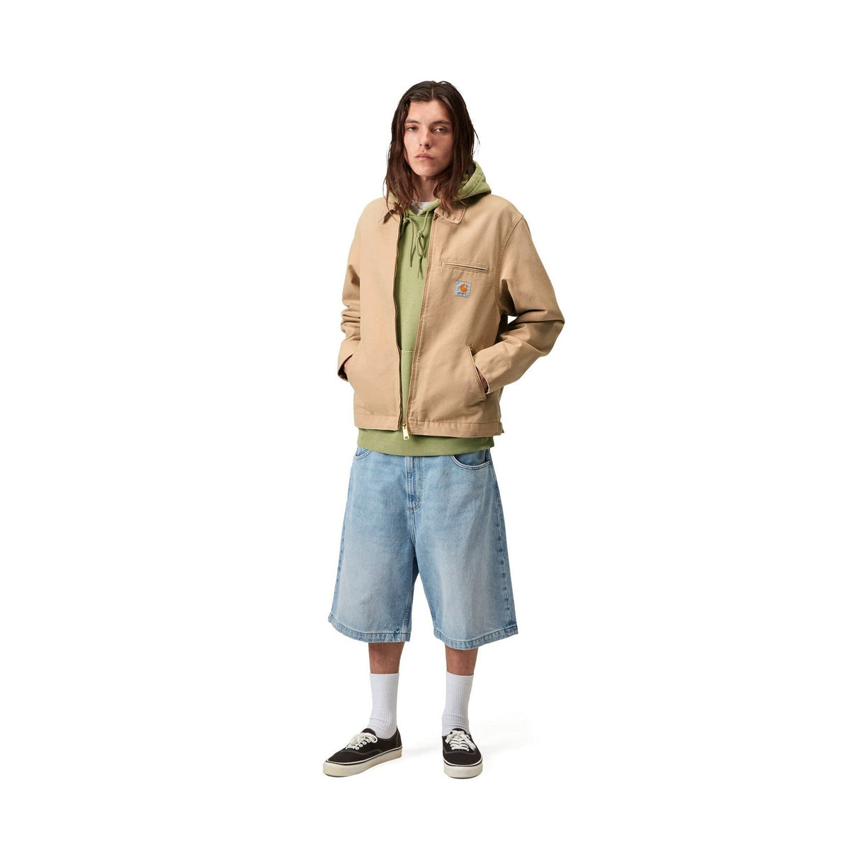 Carhartt WIP Detroit Jacket Dusty H Brown / Dusty H Brown, Stone canvas