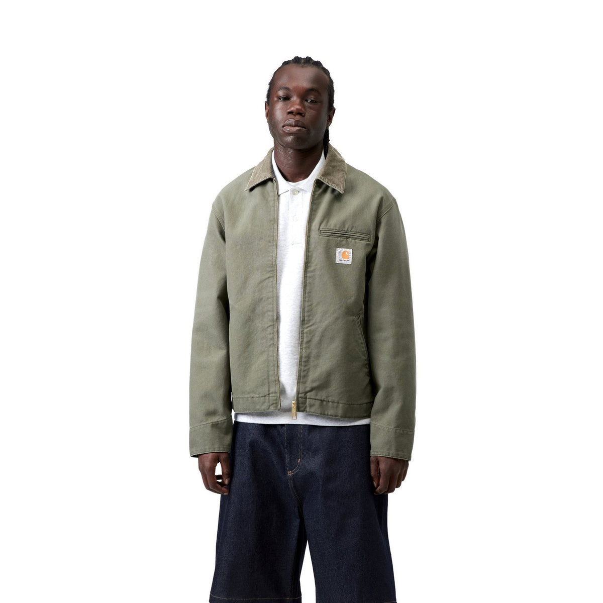Carhartt WIP Detroit Jacket Leaf / Leaf, Stone canvas