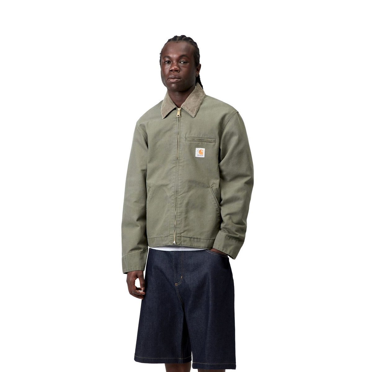 Carhartt WIP Detroit Jacket Leaf / Leaf, Stone canvas