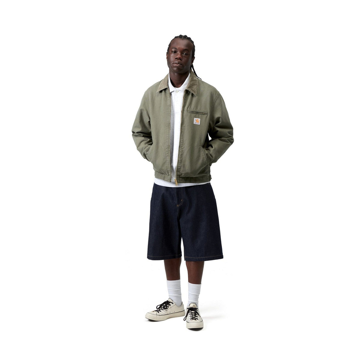 Carhartt WIP Detroit Jacket Leaf / Leaf, Stone canvas