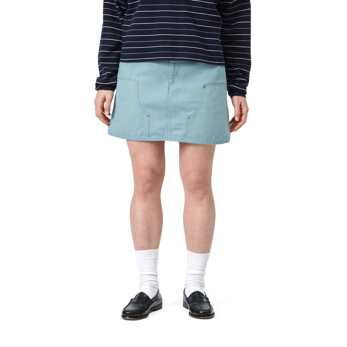 Carhartt WIP Women's Maeve Double Knee Skirt Tourmaline, Stone washed