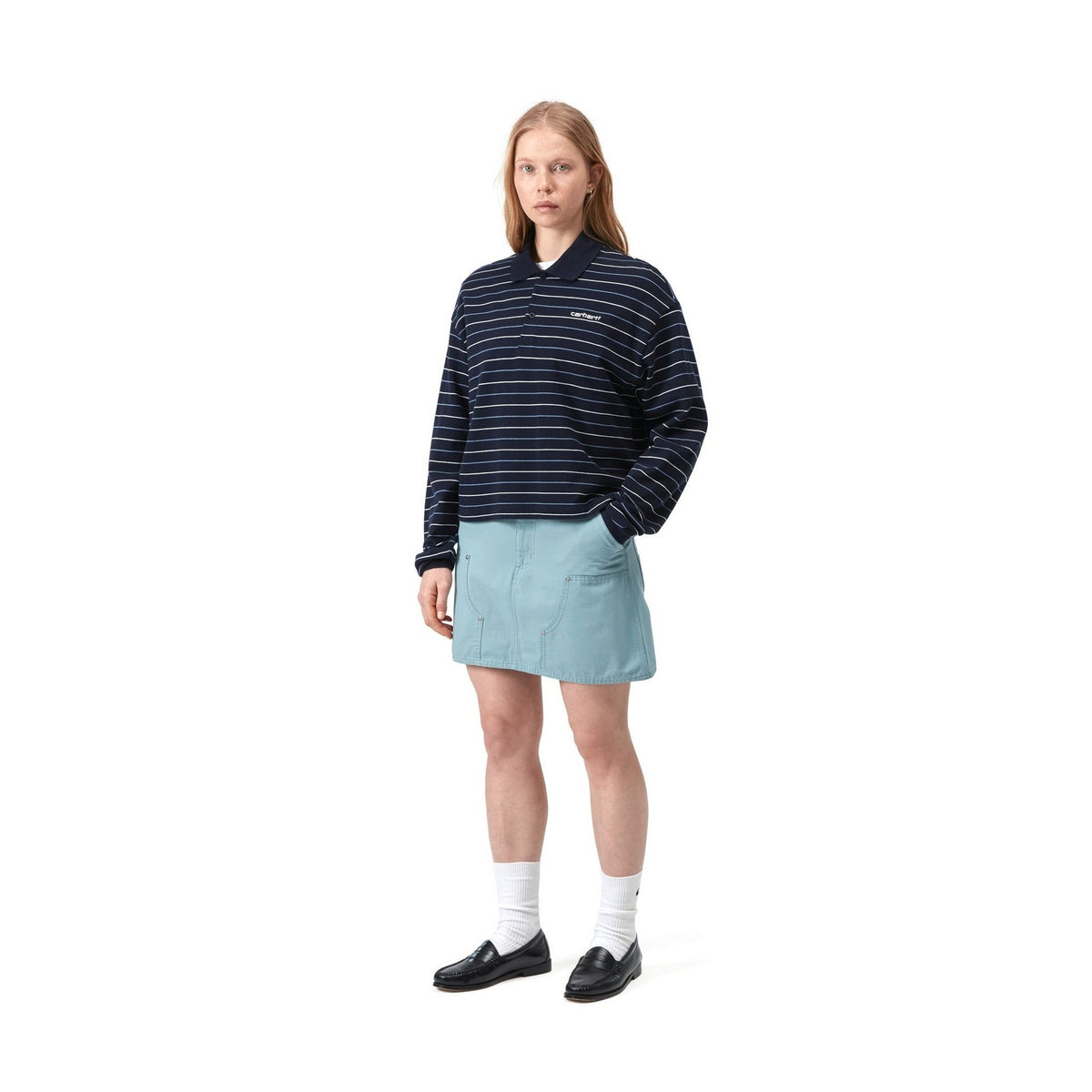 Carhartt WIP Women's Maeve Double Knee Skirt Tourmaline, Stone washed