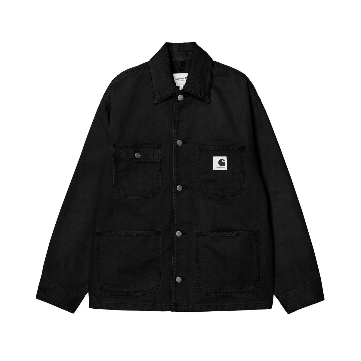 Carhartt WIP Women's OG Michigan Coat Black / Black, Stone canvas
