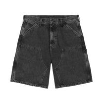 Carhartt WIP Double Knee Short Black, Stone washed