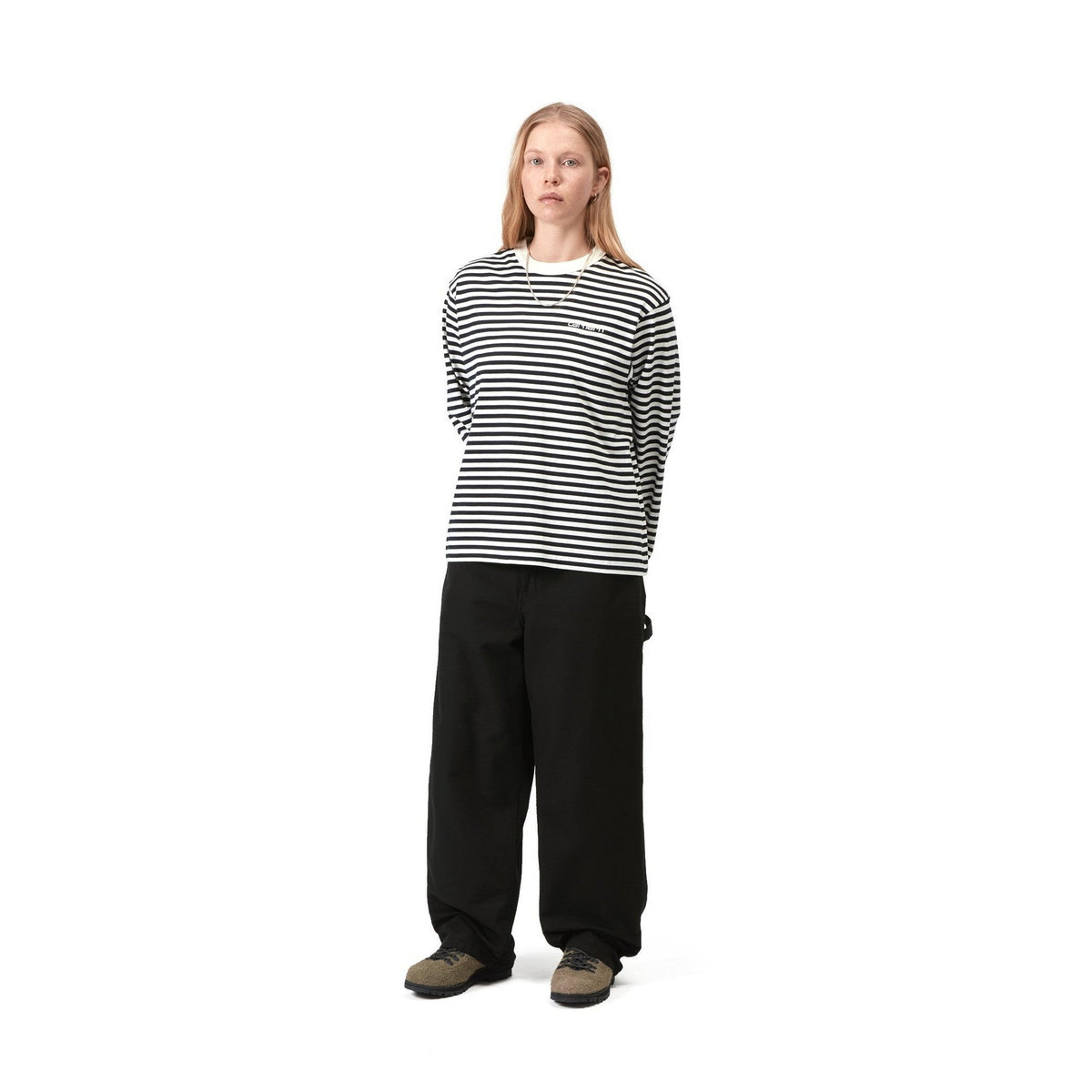 Carhartt WIP Women's Brandon Single Knee Pant Black, Rinsed