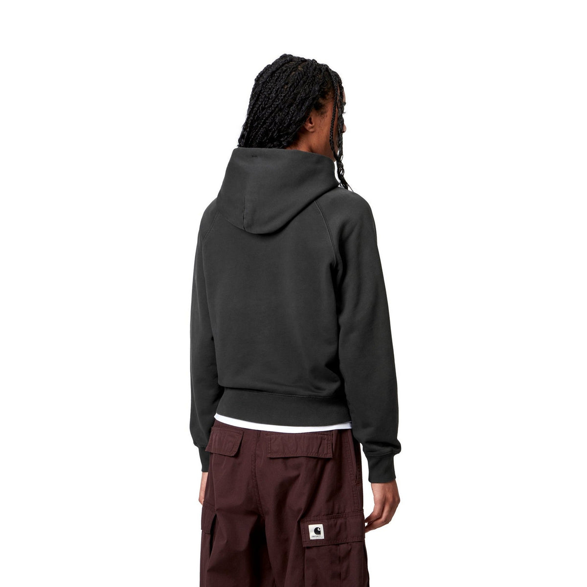 Carhartt WIP W’ Hooded Hudson Sweatshirt Black, Chalk wash