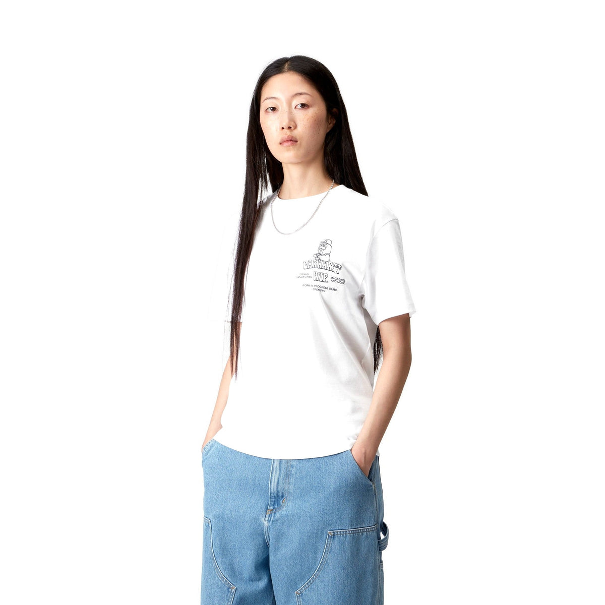 Carhartt WIP Women's S/S Sandwich T-Shirt White