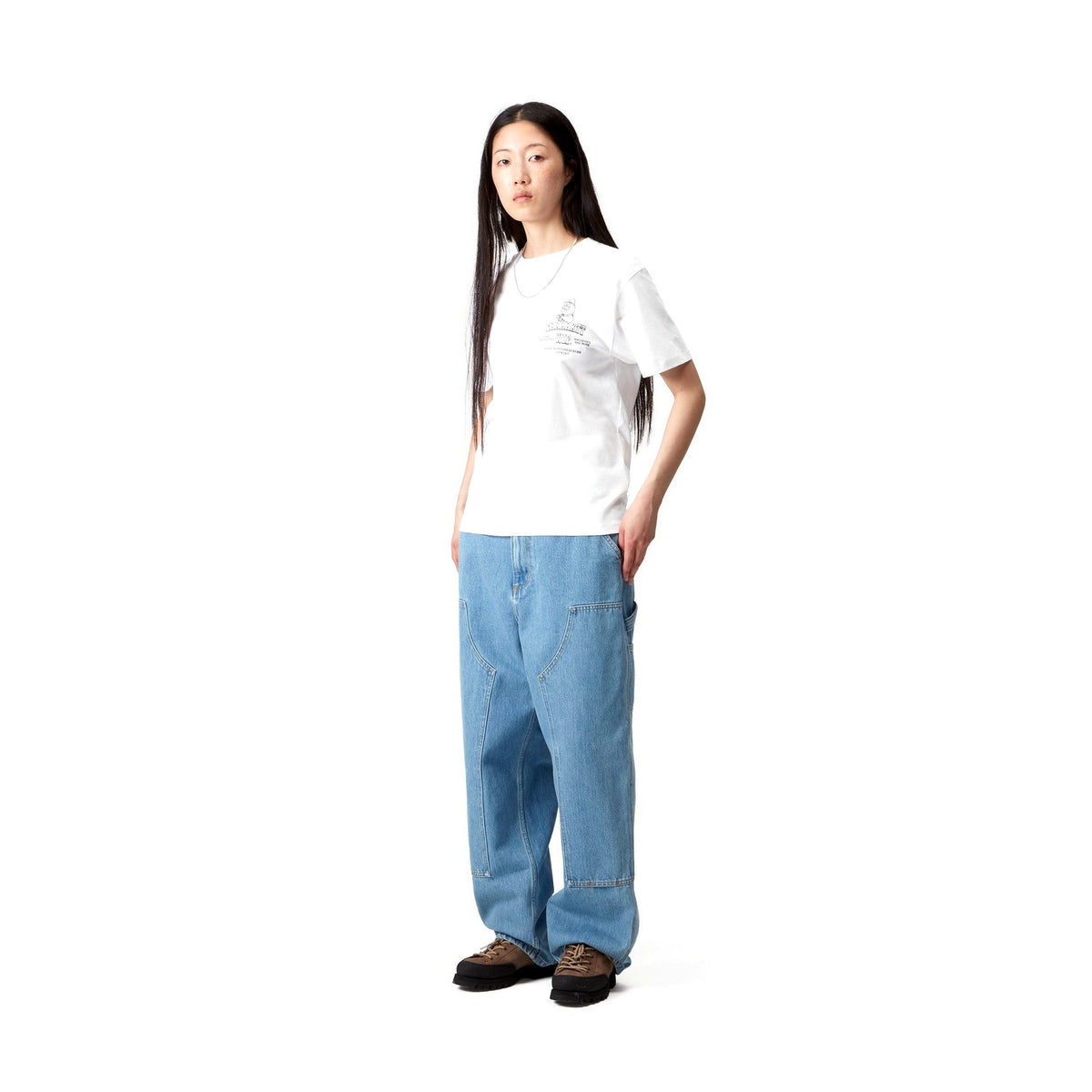 Carhartt WIP Women's S/S Sandwich T-Shirt White
