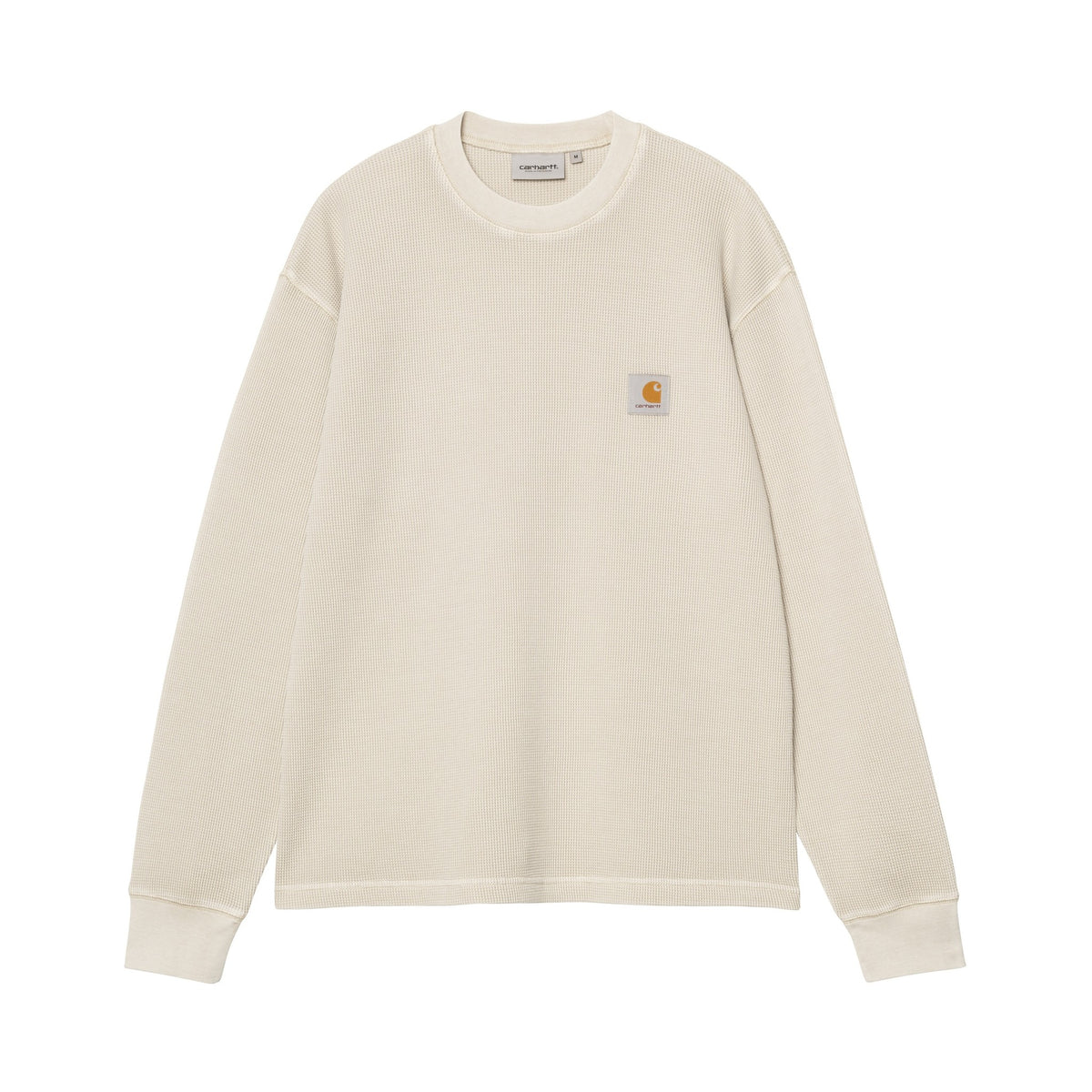 Carhartt WIP L/S Vista Waffle T-Shirt Fleur De Sel, Garment dyed