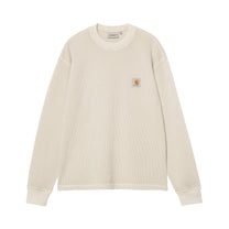 Carhartt WIP L/S Vista Waffle T-Shirt Fleur De Sel, Garment dyed