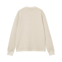 Carhartt WIP L/S Vista Waffle T-Shirt Fleur De Sel, Garment dyed