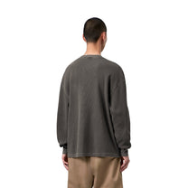 Carhartt WIP L/S Vista Waffle T-Shirt Black, Garment dyed