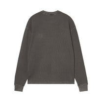 Carhartt WIP L/S Vista Waffle T-Shirt Black, Garment dyed