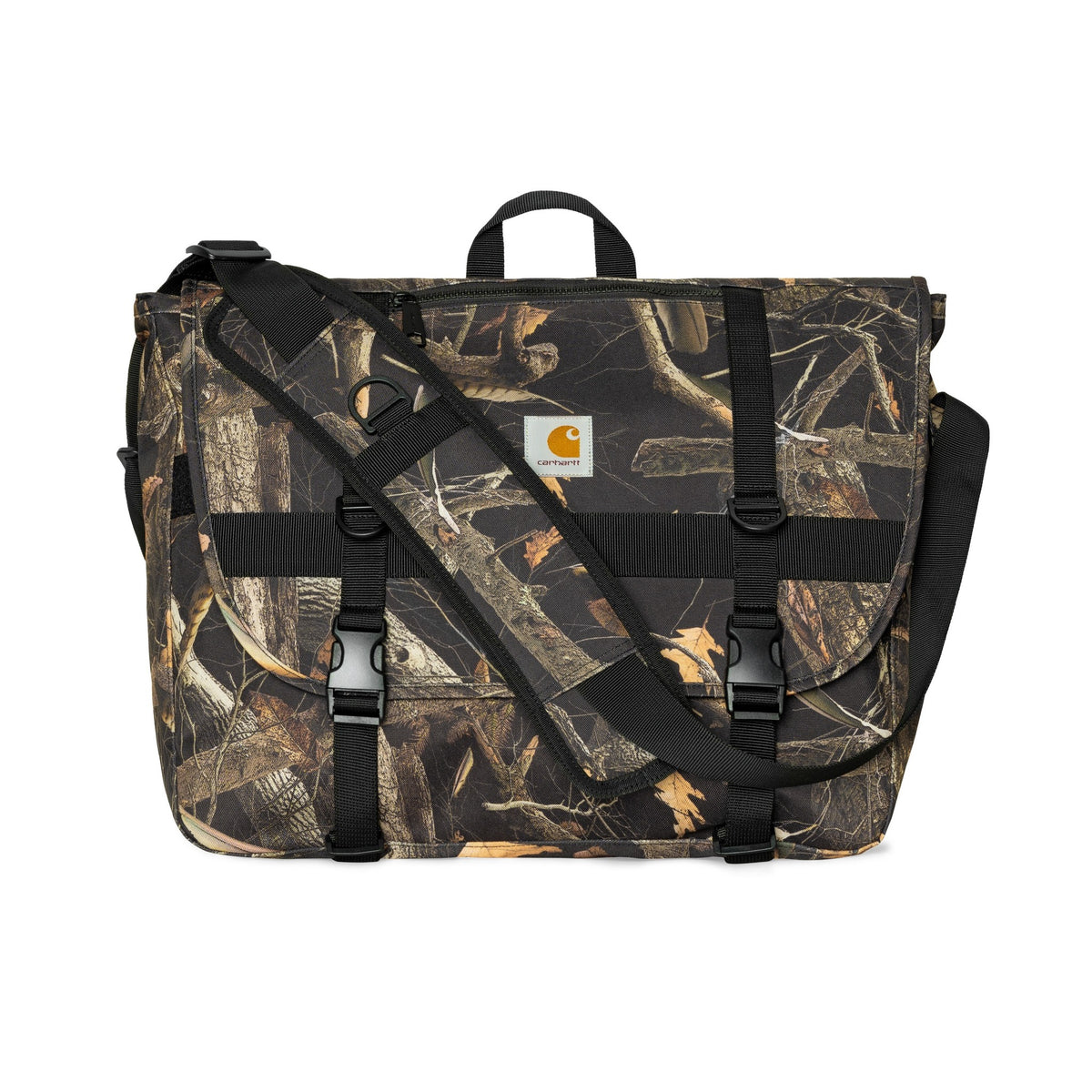 Carhartt WIP Jake Messenger Bag Camo Feather Tree, Black