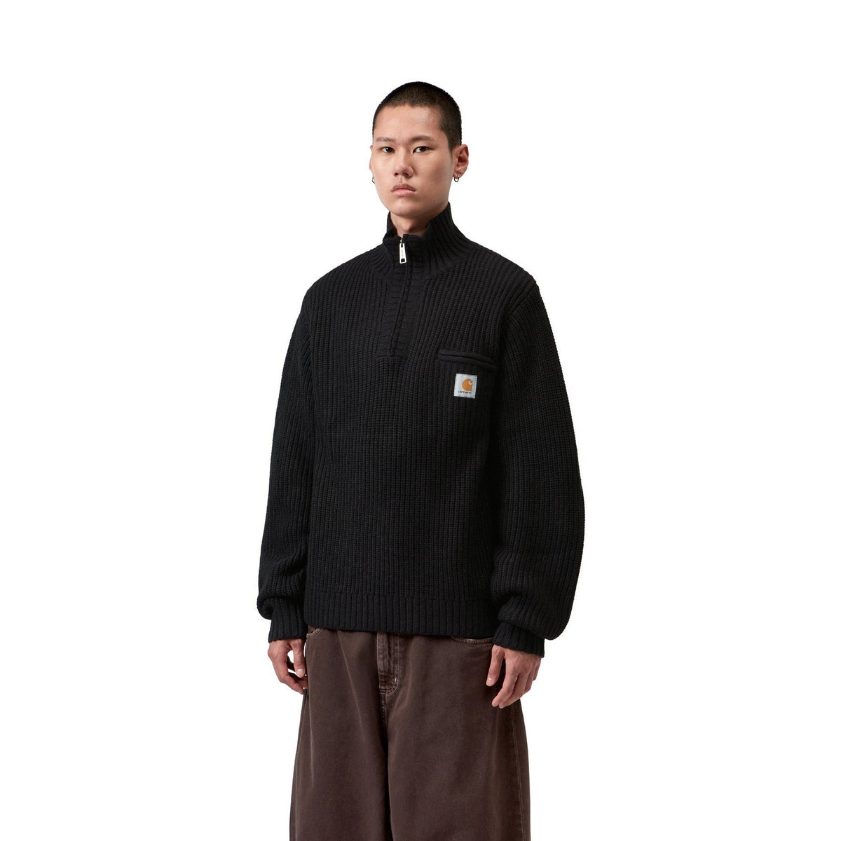 Carhartt WIP Detroit Half Zip Sweater Black