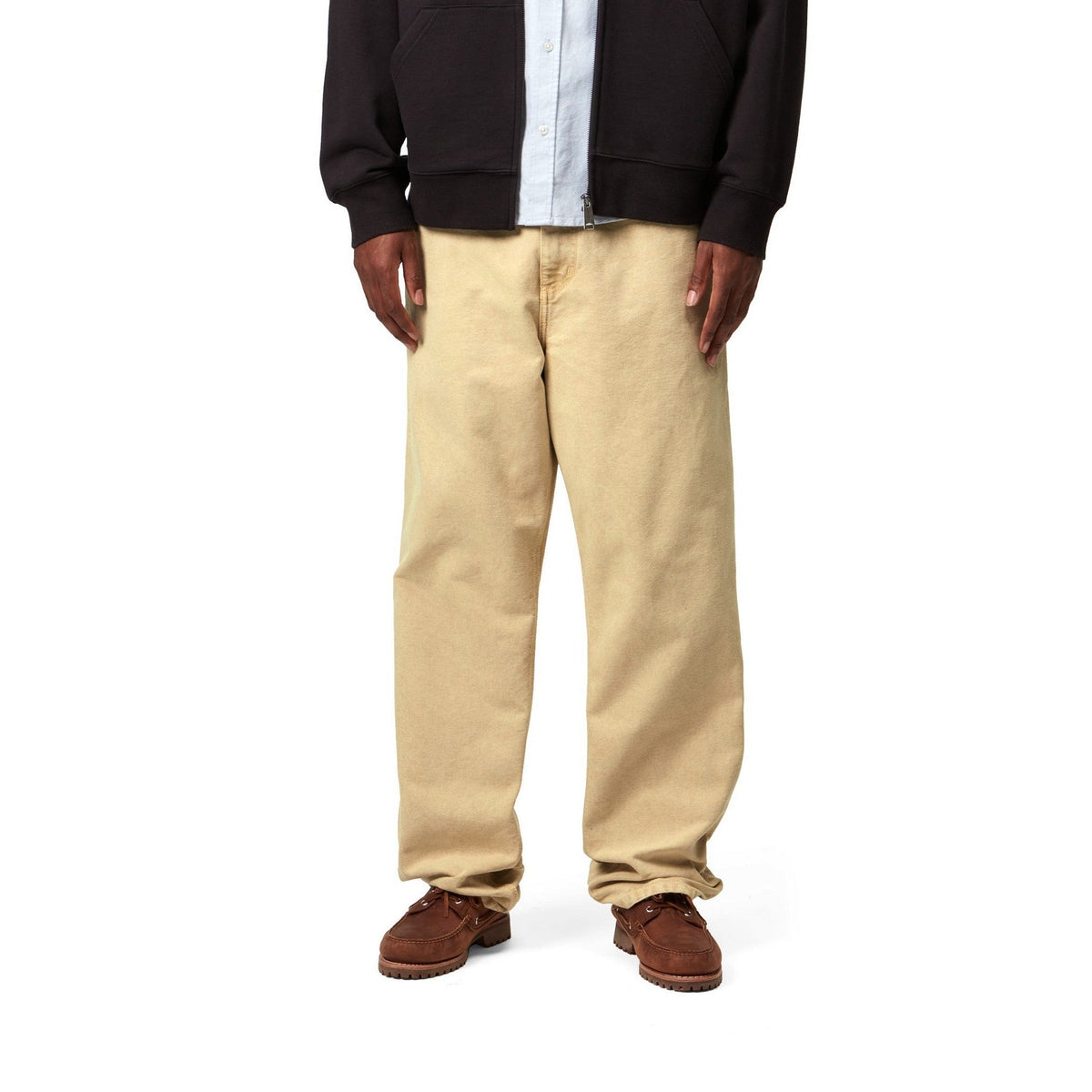 Carhartt WIP Single Knee Pant Dusty H Brown, Chalk wash