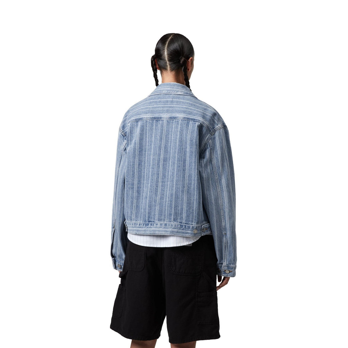 Carhartt WIP Women's Rylan Jacket Rylan Stripe, Blue, Stone bleached