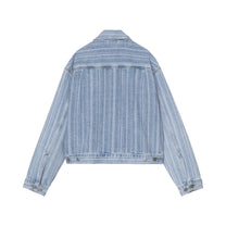 Carhartt WIP Women's Rylan Jacket Rylan Stripe, Blue, Stone bleached