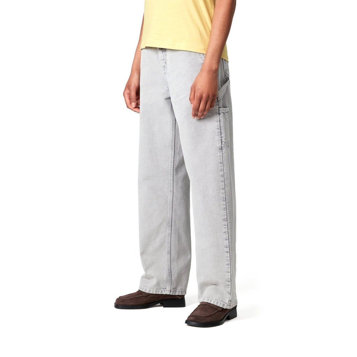 Carhartt WIP Women's Pierce Pant Straight 'Dearborn' Canvas Black, Chalk wash