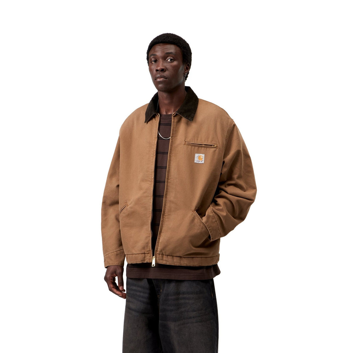 Carhartt WIP OG Detroit Jacket WIP H Brown / Tobacco, Stone canvas