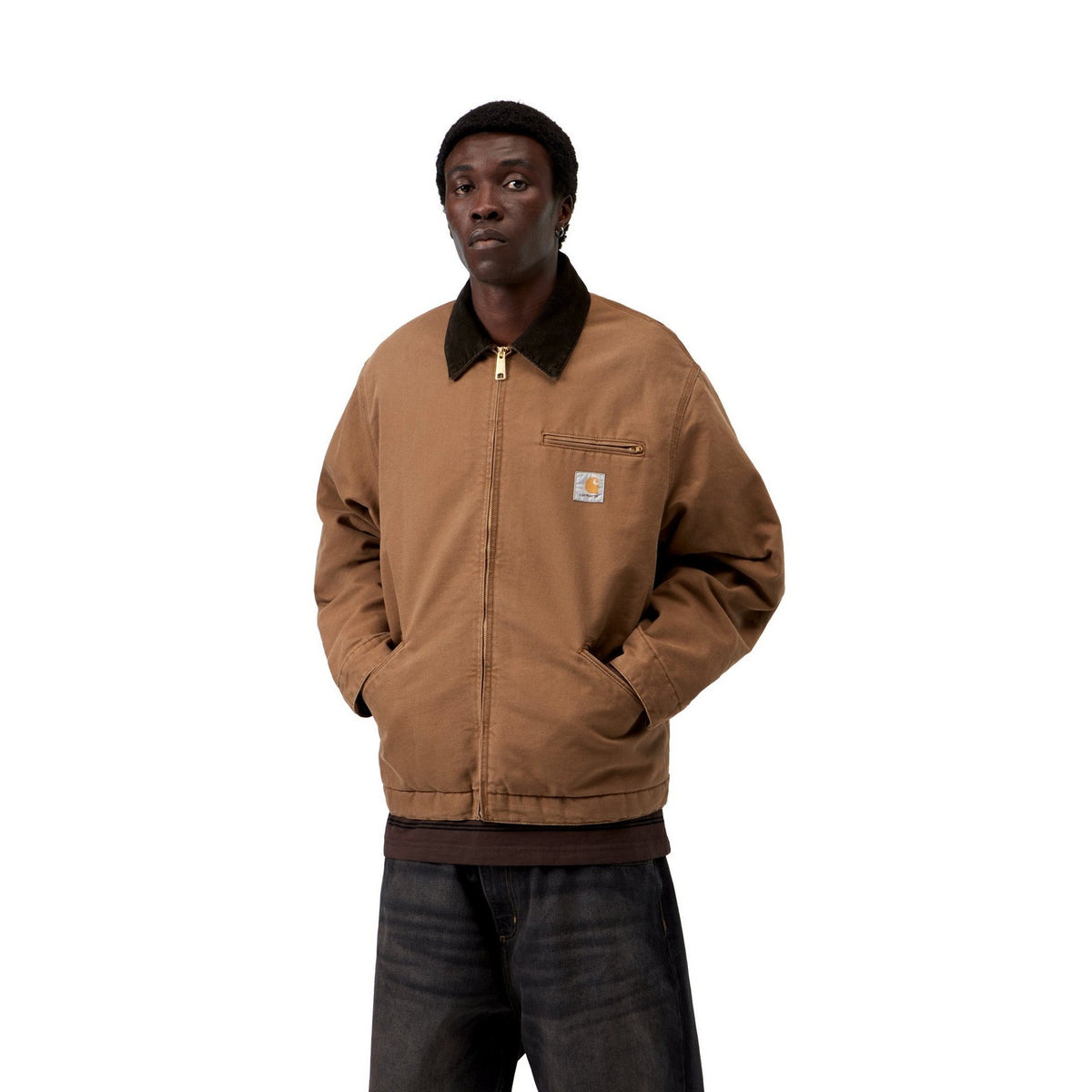Carhartt WIP OG Detroit Jacket WIP H Brown / Tobacco, Stone canvas