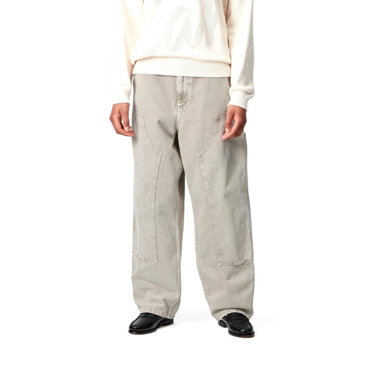 Carhartt WIP Women's Brandon Double Knee Pant Opuntia, Chalk wash