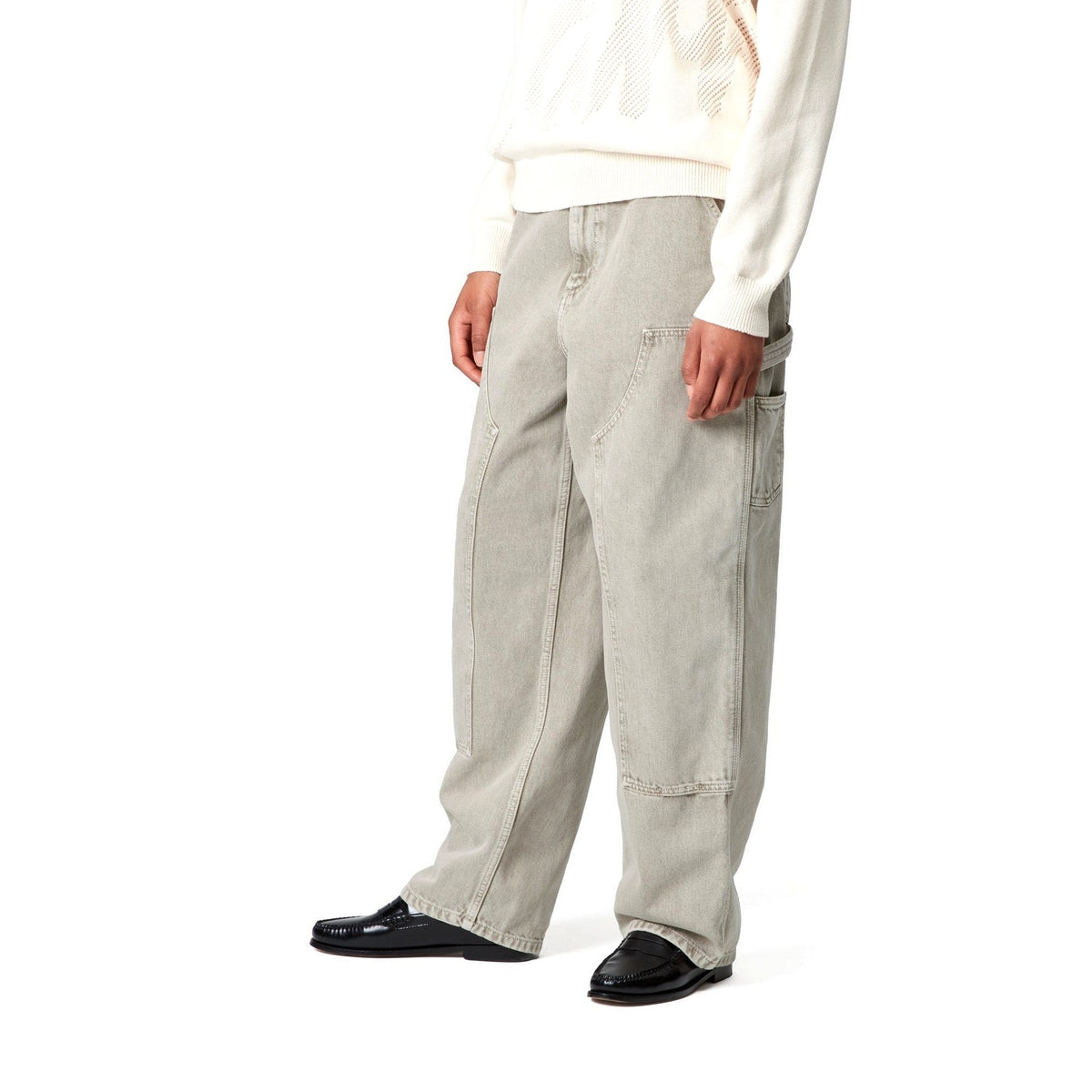 Carhartt WIP Women's Brandon Double Knee Pant Opuntia, Chalk wash