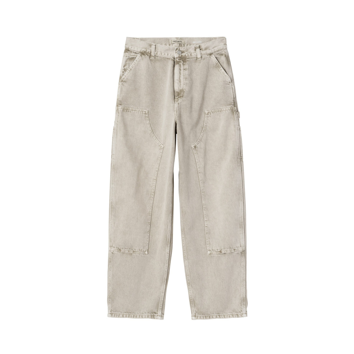Carhartt WIP Women's Brandon Double Knee Pant Opuntia, Chalk wash