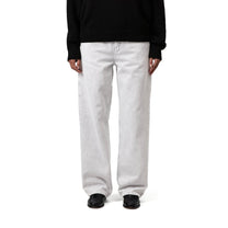 Carhartt WIP Women's Pierce Pant Straight 'Smithfield' Color Black, Chalk wash