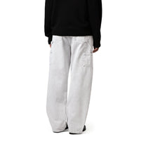 Carhartt WIP Women's Pierce Pant Straight 'Smithfield' Color Black, Chalk wash
