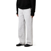 Carhartt WIP Women's Pierce Pant Straight 'Smithfield' Color Black, Chalk wash