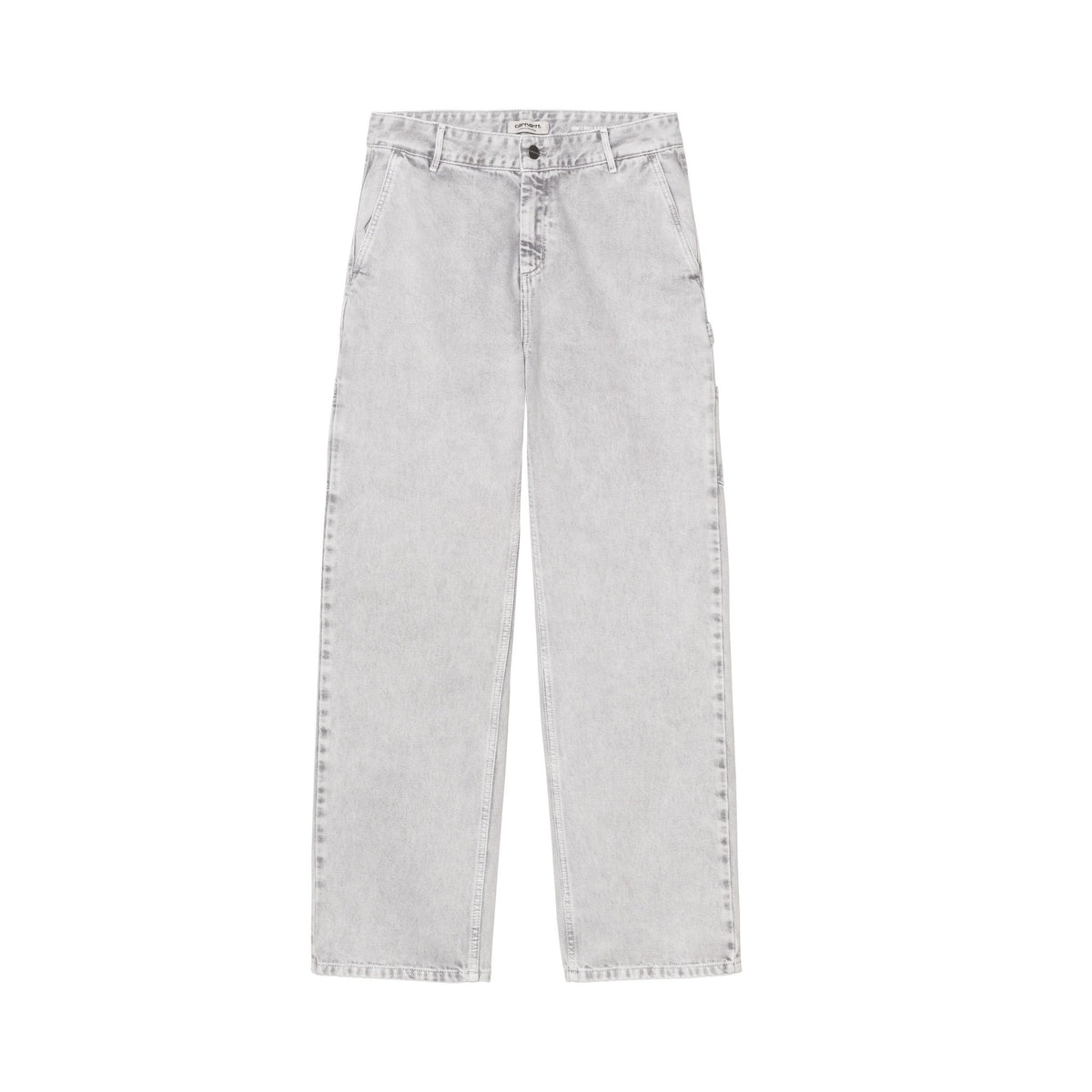 Carhartt WIP Women's Pierce Pant Straight 'Smithfield' Color Black, Chalk wash