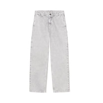 Carhartt WIP Women's Pierce Pant Straight 'Smithfield' Color Black, Chalk wash