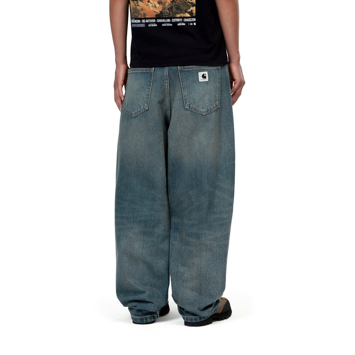 Carhartt WIP Women's Brandon Pant Blue, Worn used wash