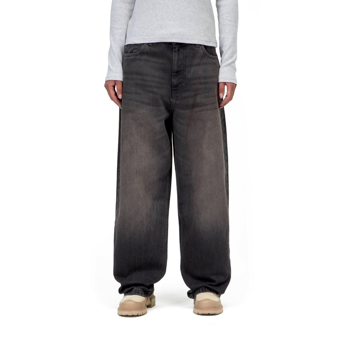 Carhartt WIP Women's Brandon Pant Black, Tobacco used wash