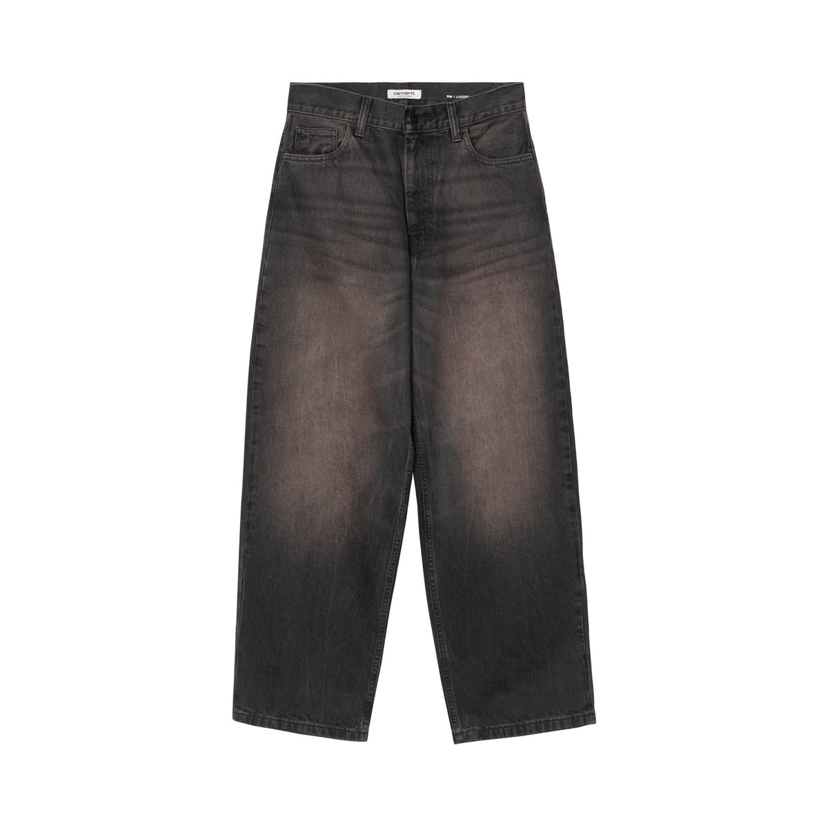 Carhartt WIP Women's Brandon Pant Black, Tobacco used wash